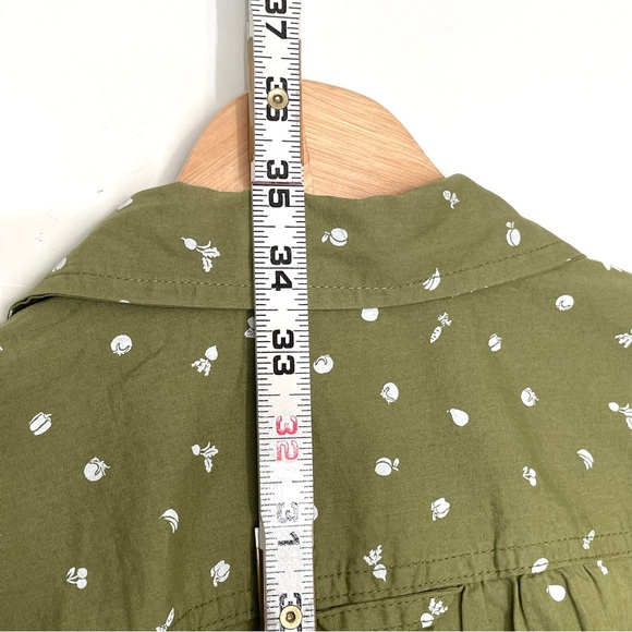 DULUTH TRADING CO Green and White Vegetable Garden Button Up Top 2XL Sleeveless - Picture 7 of 12